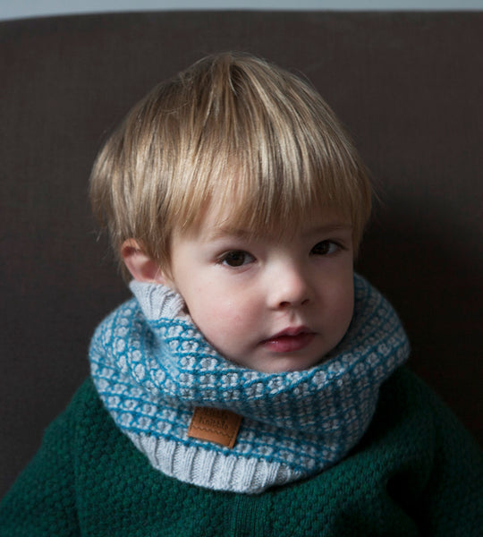 Cowl, Turquoise & Cloud - Little Knittle