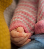 Raglan Sleeved Baby Jumper, Cloud and Rose - Little Knittle